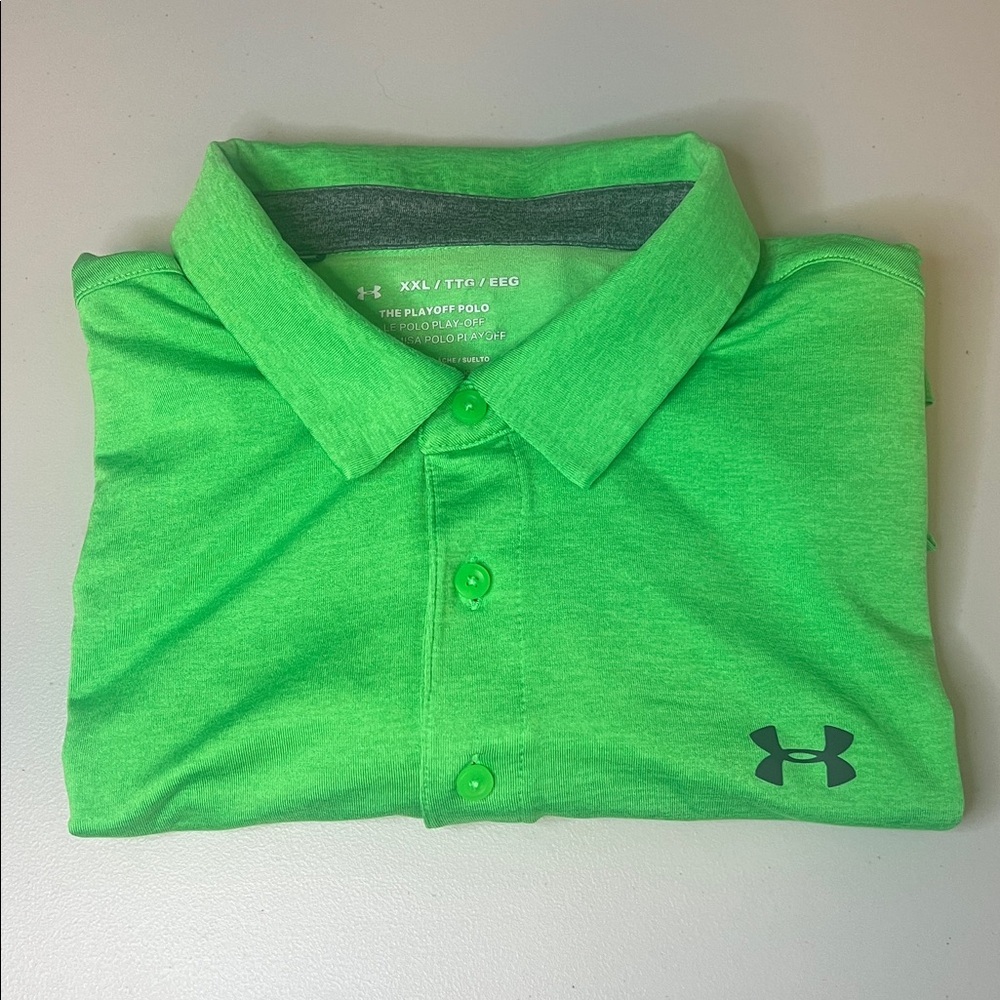 Under Armour The Playoff Polo Bright Green Size XXL